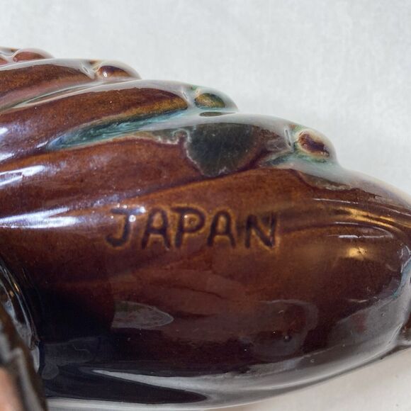 Vintage Multi-Colored Drip Redware Planter. Made In Japan - Picture 5 of 6